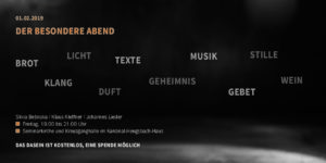 Der Besondere Abend: Immer am 1. Februar